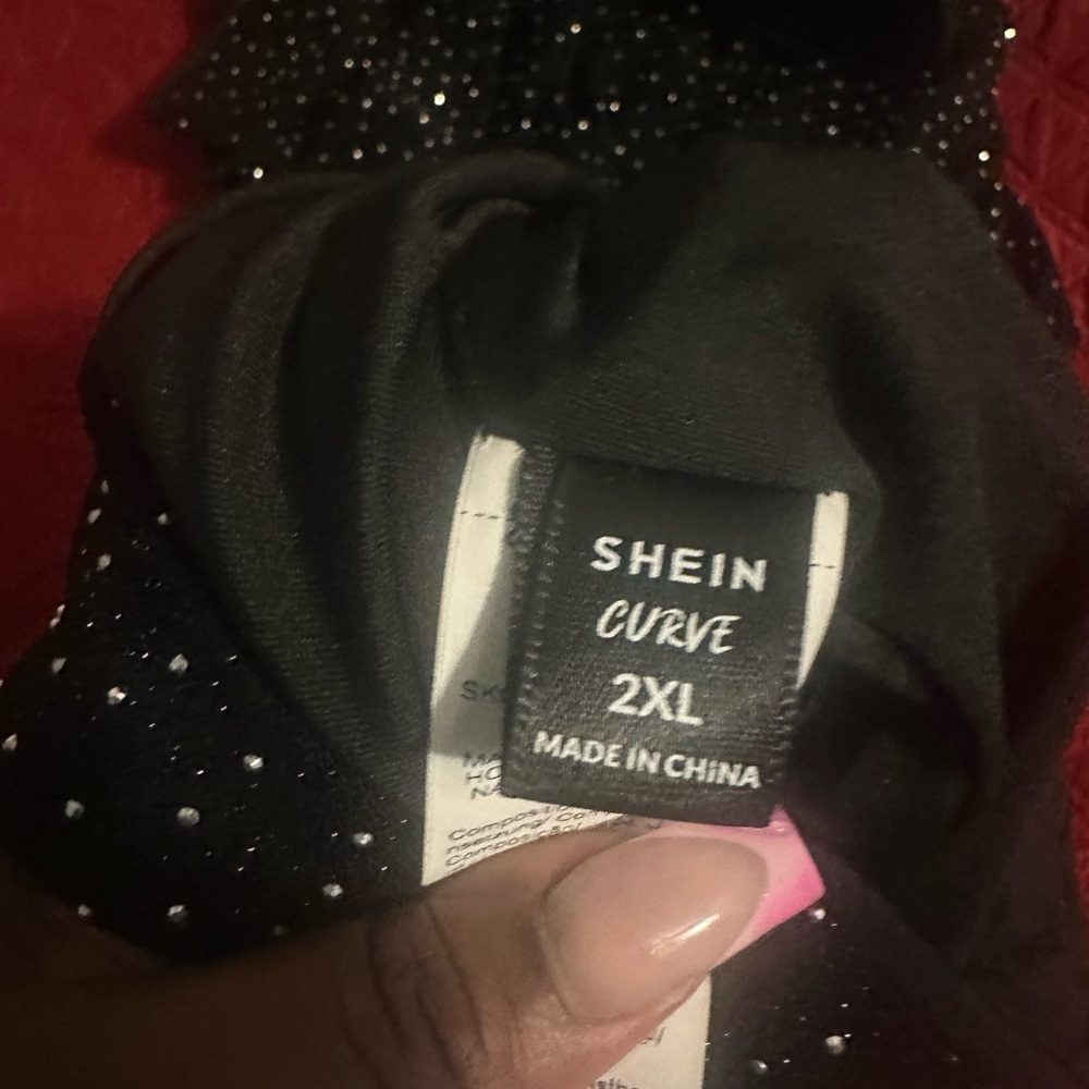 Shein Curve Black Sparkle Dress 2XL